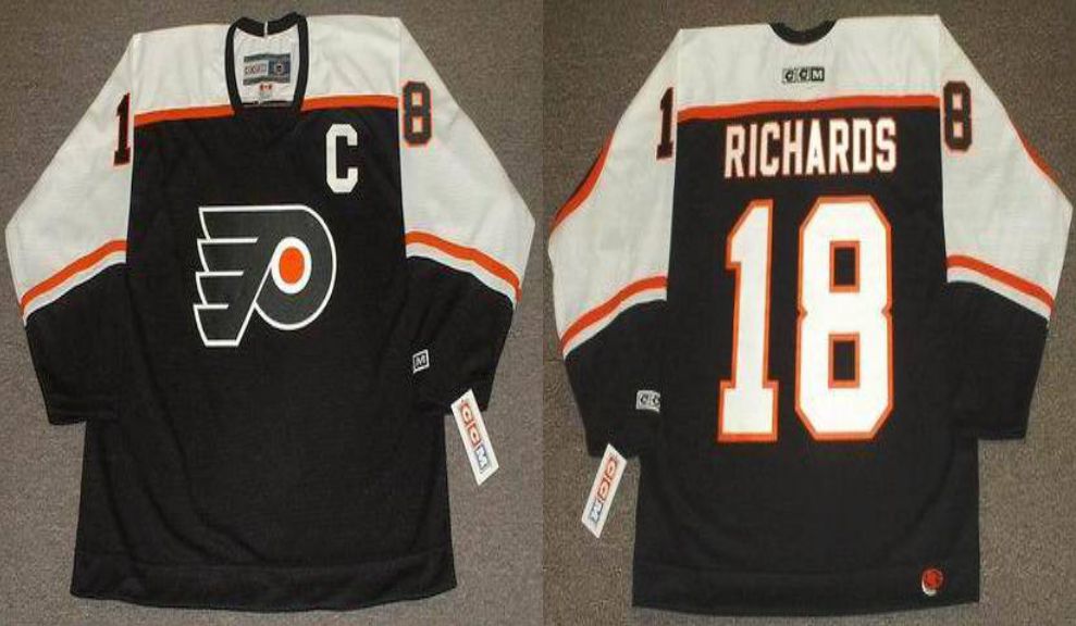 2019 Men Philadelphia Flyers #18 Richards Black CCM NHL jerseys